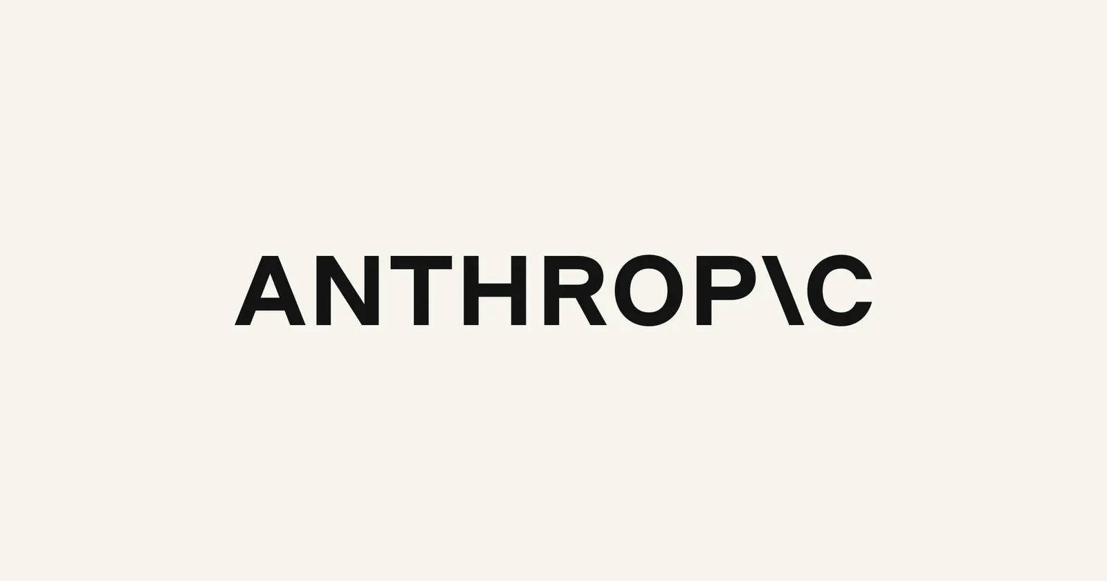 Logotipo oficial de Anthropic en negro sobre fondo crema, imagen de su anuncio de actualización de la política de uso